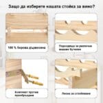 Стойка за вино - 100 бутилки