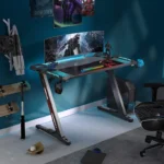 Геймърско бюро с аксесоари и RGB светлини - HO-436 - Image 2