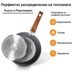 Съдове за готвене - KA-CS01-001-BLACK - Комплект, незалепващо покритие от гранит, тенджери и тигани, подходящи за съдомиялна машина, черен, 12 части - Image 5