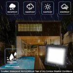 Водоустойчив LED прожектор със сензор за движение 20W 5000K - 2бр. - ONFORU, Бяла дневна светлина, Черен - Image 6