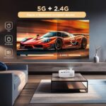 Мини проектор за домашно кино - Giaomar C6 - 1080P Full HD, WiFi, 9500 лумена
