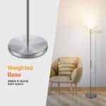 Модерна стояща лампа SUNLLIPE - LED 18W+5W 3000K - димируема , метална,  топло бяло - Image 3