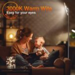 Модерна стояща лампа SUNLLIPE - LED 18W+5W 3000K - димируема , метална,  топло бяло - Image 2
