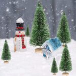 Комплект декоративни елхи с дървена основа - 9 бр. различни размери - Image 4