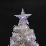 Бяла коледна елха с вградени LED светлини и звезда - 150 см. - Image 2
