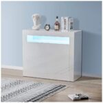 Шкаф / бюфет в бяло с LED осветление - CLIPOP CXWL-ST-0055WH - Image 3