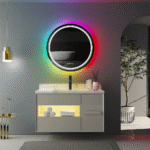 Кръгло огледало за стена с LED осветление - LUVODI - KC-JJ1818-EU