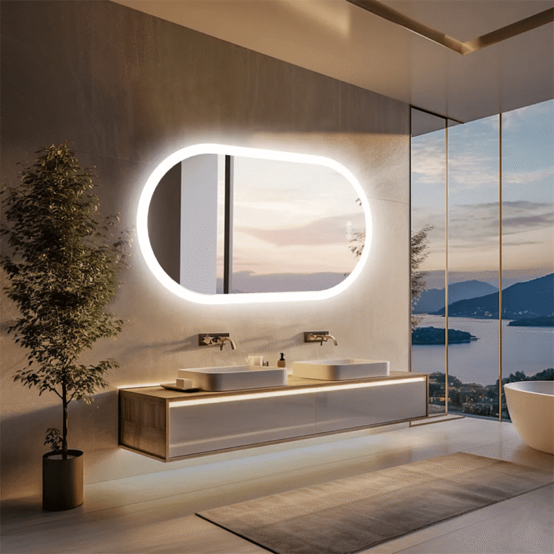 Огледало за стена с LED осветление - LUVODI XMR-T28-711-EU