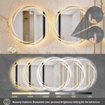 Кръгло огледало за стена с LED осветление - LUVODI - XMR-Y18-928-EU - Image 5