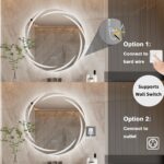 Кръгло огледало с LED осветление, 60см - LUVODI XMR-Y28-618-EU-G1