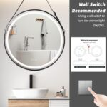 Огледало за стена с LED осветление - 60см - LUVODI - XMR-Y28-668-BK-EU - Image 4