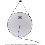 Огледало за стена с LED осветление - 60см - LUVODI - XMR-Y28-668-BK-EU - Image 9