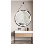 Огледало за стена с LED осветление - 60см - LUVODI - XMR-Y28-668-BK-EU - Image 3