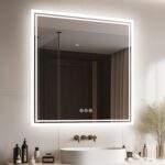 Квадратно огледало за стена с LED осветление - LUVODI - XMR-Z18-816-EU - Image 2