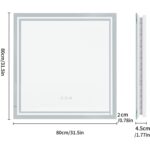 Квадратно огледало за стена с LED осветление - LUVODI - XMR-Z18-816-EU - Image 7
