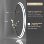 Овално огледало за стена с LED осветление - LUVODI - XMR-T18-821-EU-V1 - Image 5