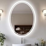Овално огледало за стена с LED осветление - LUVODI - XMR-T18-821-EU-V1 - Image 2