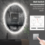 Овално огледало за стена с LED осветление - LUVODI - XMR-T18-821-EU-V1 - Image 4