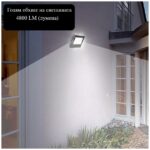 Водоустойчив LED прожектор 60 W - Черен - Image 5