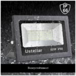 Водоустойчив LED прожектор 60 W - Черен - Image 2