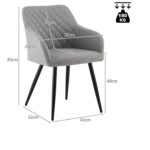 Комплект трапезни столове - 2 бр. - CLIPOP C-U-DC-G0317GY