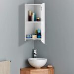 Ъглов шкаф за баня - CLIPOP WFBS-BC0162WH - стенен монтаж - Image 3