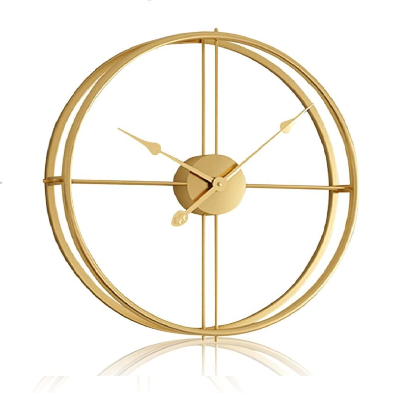 Стенен часовник - DOUBLEMETAL-GOLD-60CM