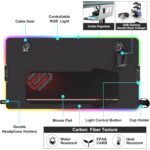 Геймърско бюро с LED осветление - ERK-GIP-44B - Image 4
