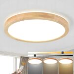 Кръгла LED лампа за таван - 60X60 - X001VC52P7 - дървена рамка - Image 3