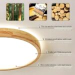 Кръгла LED лампа за таван - 60X60 - X001VC52P7 - дървена рамка - Image 5
