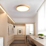 Кръгла LED лампа за таван - 60X60 - X001VC52P7 - дървена рамка - Image 2