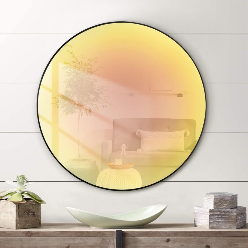 Кръгло огледало за стена с алуминиева рамка - 50 см или 61 см /3 см
