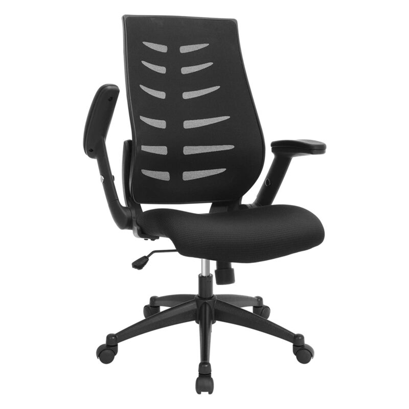 Офис стол с ергономичен дизайн и масивна конструкция - R003-SONGMICS OBN54BK