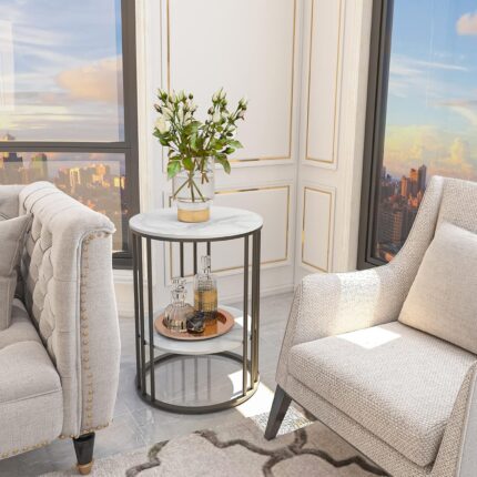 Масичка за кафе WISFOR със синтерован камък JJ-XZ218-BK