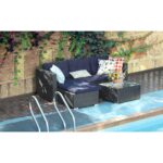Градински диван от 3 части от PVC ратан и метална основа - PHIVILLA E02GF0206-069-03 - Image 3