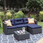 Градински диван от 3 части от PVC ратан и метална основа - PHIVILLA E02GF0206-069-03 - Image 2