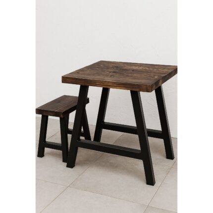 Крака за мебели от стомана с прахово покритие в черно, к-кт от 2 бр. - 71 х 69 х 7см - PM0397