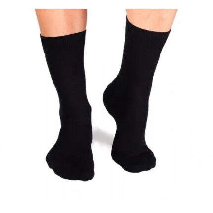 Комплект от 10 бр. дълги мъжки чорапи - FULLLUWAA - в черно - 81% памук