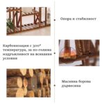 Стелаж за саксийни цветя от борова дървесина - UNHO XJJ149 - Image 5