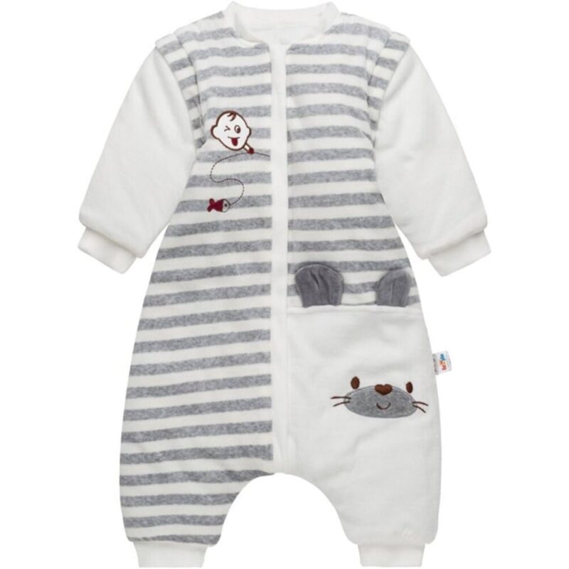 Бебешки спален чувал - LEERIJA/VINE BABY - със сваляеми ръкави - 9-12м / 2-3г.