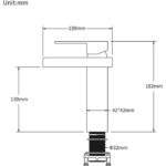 Черен смесител за вграждане - HOMELODY SXD10018MB-H - Image 4