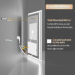Огледало за баня с LED осветление - 70 х 90 см - LUVODI XMR-C18-813-EU - Image 5