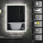 Огледало за баня с LED осветление - 70 х 90 см - LUVODI XMR-C18-813-EU - Image 4