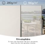 Бежова странична тента за балкон или градина - различни размери - Image 6