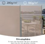 Кафява странична тента за балкон или градина – различни размери - Image 3