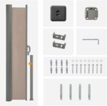 Кафява странична тента за балкон или градина – различни размери - Image 7